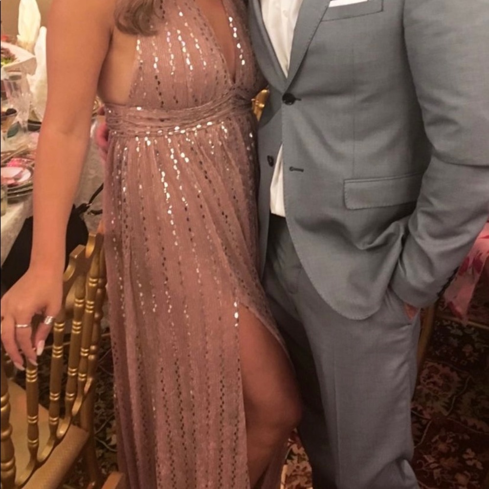 Pink long dress